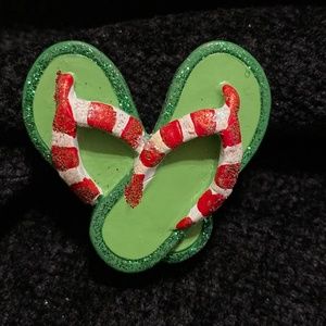 Red/Green Holiday Flip Flop Brooch